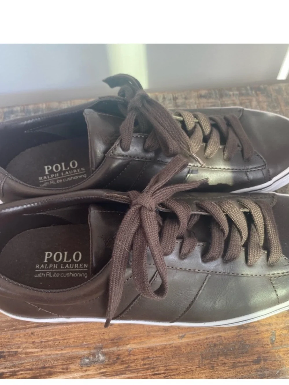 Polo Ralph Lauren Brown Leather Sayer Sneaker